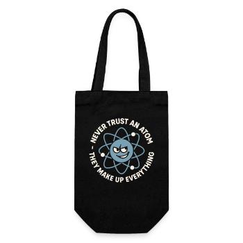 Blague drôle sur l’atome – Science Nerd Humour - Sac à bouteille - noir - Devant