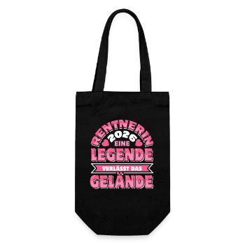 Pensioner 2026 - Retirement - Pension - Gift Bag for Bottles - black - Front
