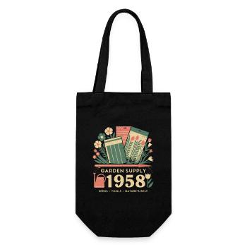 Vintage Garden Advertising - Gift Bag for Bottles - black - Front