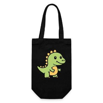 Cute Little Dinosaur - Gift Bag for Bottles - black - Front