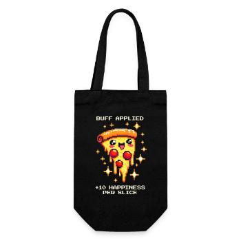 Stärkung aktiviert: +10 Glück pro Pizzastück - Gift Bag for Bottles - black - Front