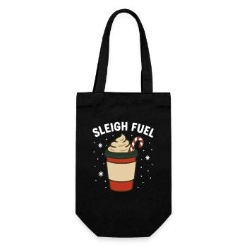 Schlitten Treibstoff Lustige Urlaubsstimmung Design - Geschenkbeutel für Flaschen - Schwarz - Vorne