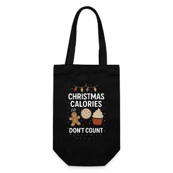 Christmas Calories Don't Count Funny Holiday - Gift Bag for Bottles - black - Front