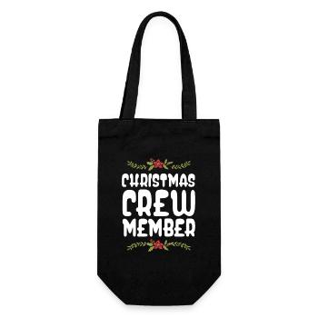Weihnachten Crew Christmas - Gift Bag for Bottles - black - Front