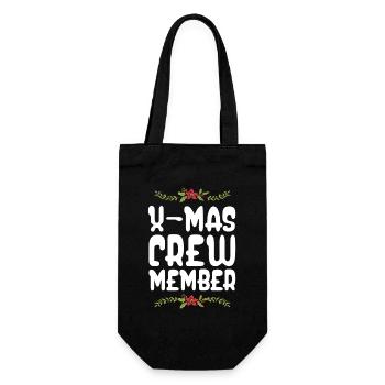X-Mas Crew Mitglied - Geschenkbeutel für Flaschen - Schwarz - Vorne