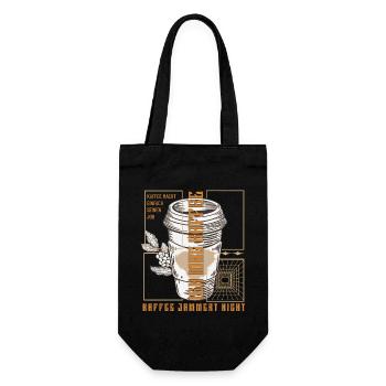 Le café fait juste son travail rétro - Sac à bouteille - noir - Devant