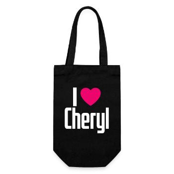 I Love Cheryl Pink Heart I Love Cheryl - Gift Bag for Bottles - black - Front