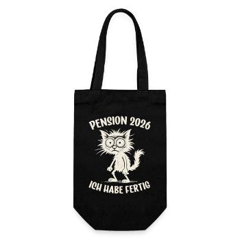 Pension 2026 Retirement Pensioner - Gift Bag for Bottles - black - Front