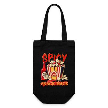 Popcorn with chilli sauce - Gift Bag for Bottles - black - Front