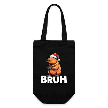 Bruh Gaming Lover Gamer Video Games Christmas - Gift Bag for Bottles - black - Front