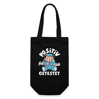 Testé positif pour l’humour d’ours fatigué - Sac à bouteille - noir - Devant