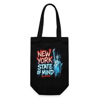 New York State of Mind – Graffiti Street Art Look - Geschenkbeutel für Flaschen - Schwarz - Vorne