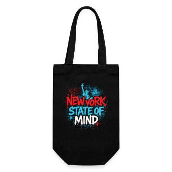 New York State of Mind – Graffiti Street Art Look - Geschenkbeutel für Flaschen - Schwarz - Vorne