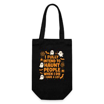 I will persecute people when I die. Sat - Gift Bag for Bottles - black - Front