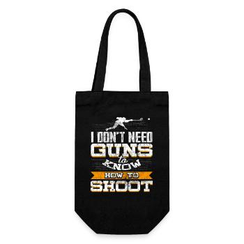 Lacrosse Humor I Know How to Shoot Without Guns - Gift Bag for Bottles - black - Front