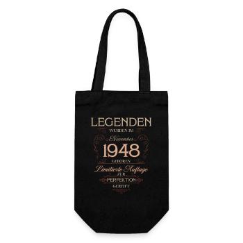 77th Birthday Legend November Vintage 1948 - Gift Bag for Bottles - black - Front