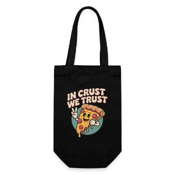 Retro Pizza - Gift Bag for Bottles - black - Front