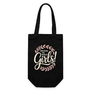 Women Power Who Runs The World Girls Power Girl - Gift Bag for Bottles - black - Front