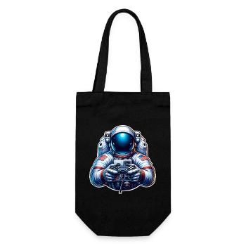 Astronaut Gaming Gamer - Gift Bag for Bottles - black - Front