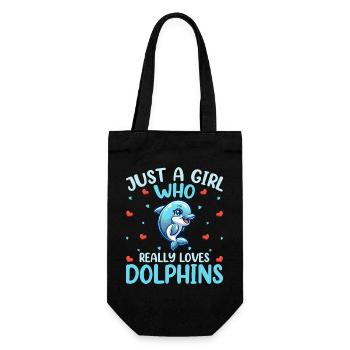 Delfin - Geschenkbeutel für Flaschen - Schwarz - Vorne