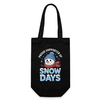 Snow Days Snowman Supporters - Gift Bag for Bottles - black - Front