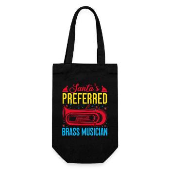 Euphonium : musicien de cuivres préféré du Père Noël - Sac à bouteille - noir - Devant