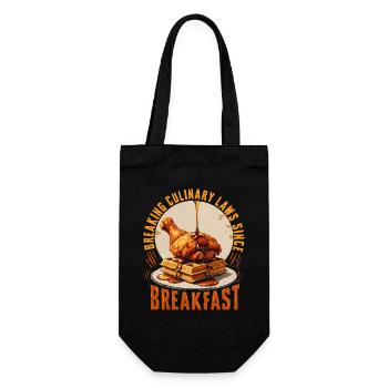 Hähnchen Mit Waffeln Breaking Culinary Laws - Geschenkbeutel für Flaschen - Schwarz - Vorne