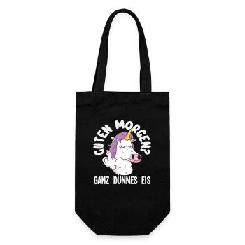Bonjour Glace licorne très fine - Sac à bouteille - noir - Devant