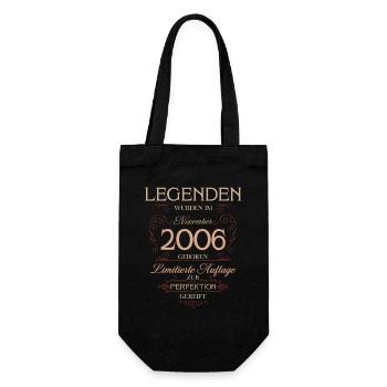 20th Birthday Legend November Vintage 2006 - Gift Bag for Bottles - black - Front