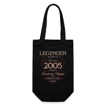 20th Birthday Legend November Vintage 2005 - Gift Bag for Bottles - black - Front