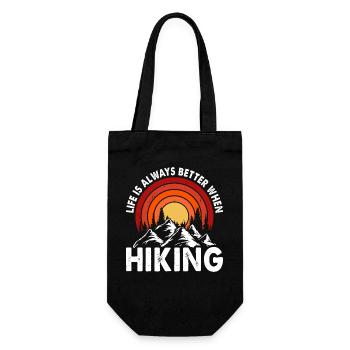 Randonnée Randonneur Alpiniste Cadeau - Sac à bouteille - noir - Devant