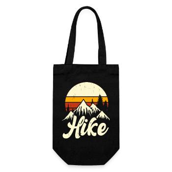 Hiking Retro - Geschenkbeutel für Flaschen - Schwarz - Vorne