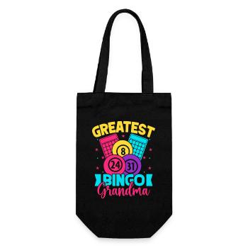 Bingo Game Greatest Grandma Bingo - Gift Bag for Bottles - black - Front