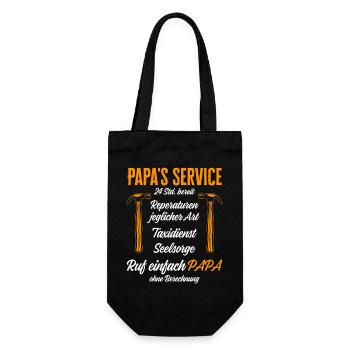 Dad's Service Repairs 24h / Funny Humor - Gift Bag for Bottles - black - Front