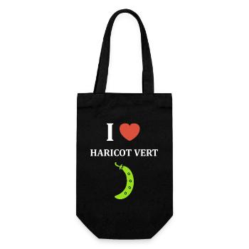 haricot vert - Sac à bouteille - noir - Devant