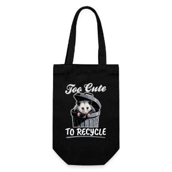 Funny Opossum - Geschenkbeutel für Flaschen - Schwarz - Vorne