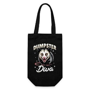 Funny Opossum - Gift Bag for Bottles - black - Front