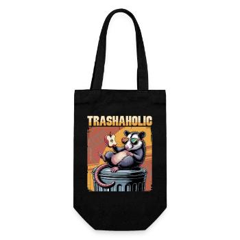 Funny Opossum - Gift Bag for Bottles - black - Front