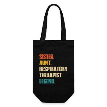 Sœur Tante Thérapeute Respiratoire Légende - Sac à bouteille - noir - Devant