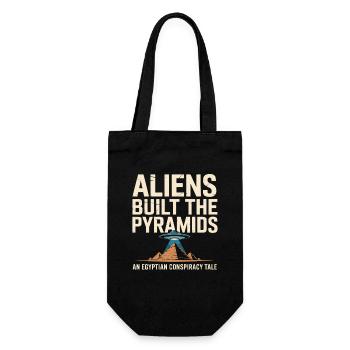  Aliens Erbauten Die Pyramiden: Eine Ägyptische - Geschenkbeutel für Flaschen - Schwarz - Vorne