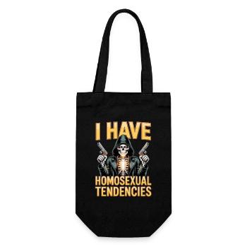 I Have Homosexual Tendencies Unwearable Bootleg - Gift Bag for Bottles - black - Front