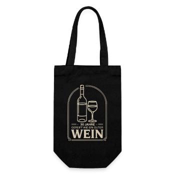 Aged for 30 years like a good wine - Gift Bag for Bottles - black - Front