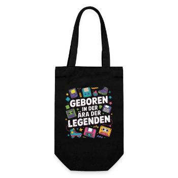 Retro Ära der Legenden - Geschenkbeutel für Flaschen - Schwarz - Vorne
