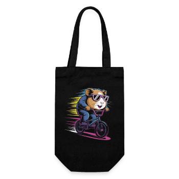 Raging hamster cyclist - Gift Bag for Bottles - black - Front
