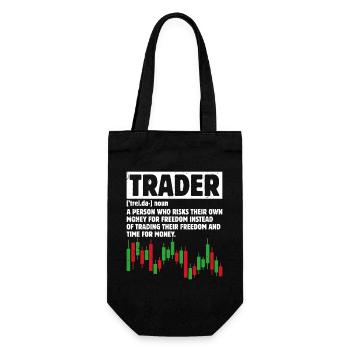 Aktien Börse Handeln Crypto Aktienmarkt Trader - Geschenkbeutel für Flaschen - Schwarz - Vorne