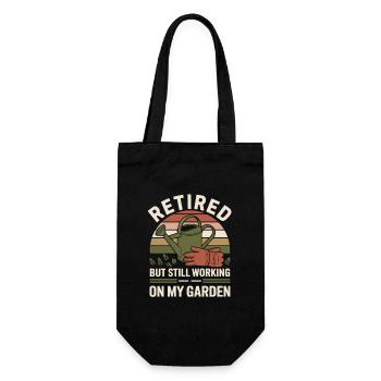Humor Retirement - Gift Bag for Bottles - black - Front
