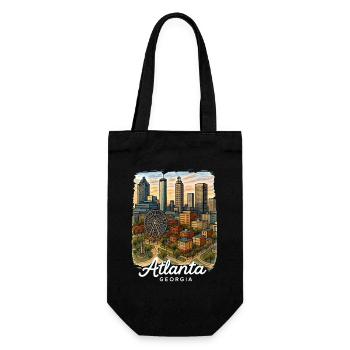 Atlanta Georgia - Geschenkbeutel für Flaschen - Schwarz - Vorne