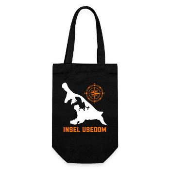Island USEDOM BALTIC SEA Holiday Lighthouse Funny - Gift Bag for Bottles - black - Front