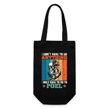 Baltic Sea DOESN'T HAVE TO DO ANYTHING JUST HAS TO GO TO POEL Lustig - Gift Bag for Bottles - black - Front