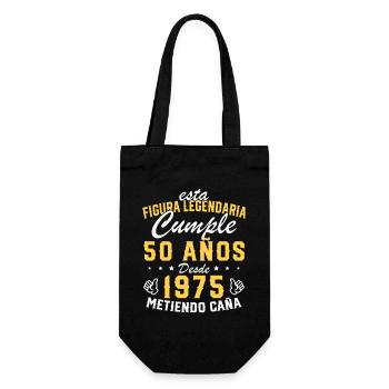 50. Geburtstage geboren 1975 - Geschenkbeutel für Flaschen - Schwarz - Vorne
